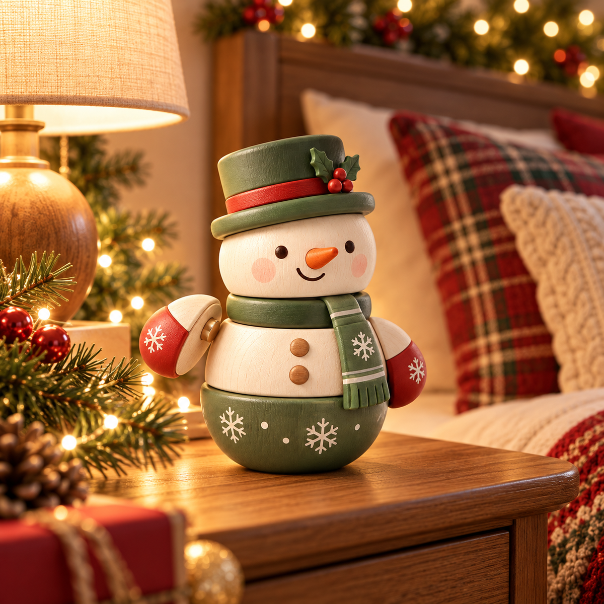 Cute Christmas Snowman Figurine ā Festive Tabletop Decoration & Holiday Gift