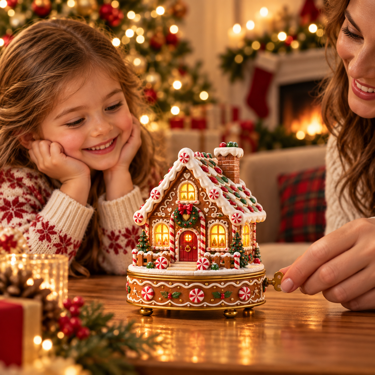 Light-Up Christmas Gingerbread House ā Cozy Holiday Tabletop Decoration & Gift