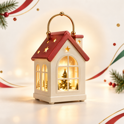 Christmas House Lantern – Warm Glowing Holiday Decoration & Cozy Christmas Gift