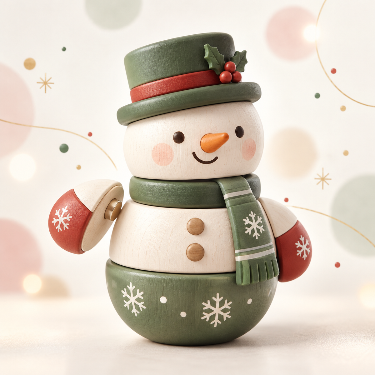 Cute Christmas Snowman Figurine – Festive Tabletop Decoration & Holiday Gift