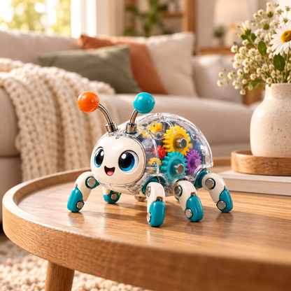 Interactive Gear Bug Toy – Cute Transparent Mechanical Insect Toy for Kids
