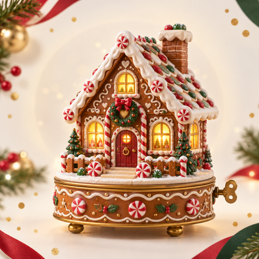 Light-Up Christmas Gingerbread House – Cozy Holiday Tabletop Decoration & Gift