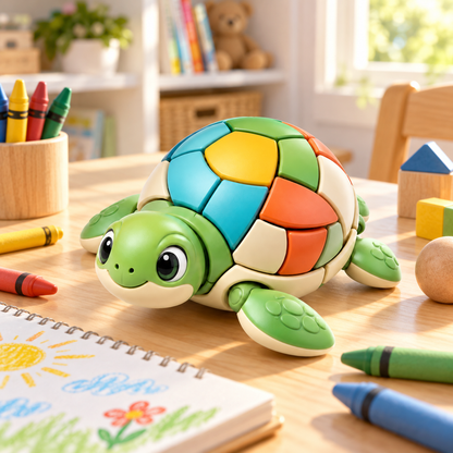 Colorful Turtle Puzzle Toy – Cute Interactive Shell Puzzle for Kids