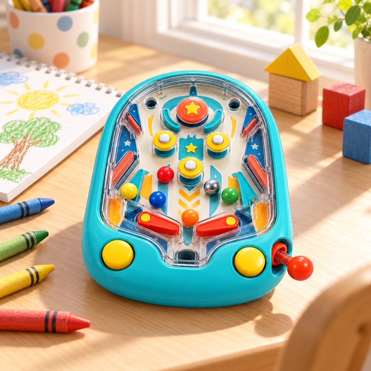 Mini Tabletop Pinball Game – Fun Interactive Arcade Toy for Kids & Family