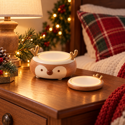 Christmas Reindeer Mug Warmer & Coaster Set – Cozy Holiday Coffee Gift